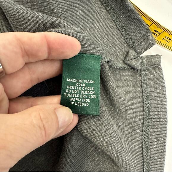 Lauren by Ralph Lauren Gray Long Sleeve Shirt - Size L/G - Picture 7 of 10